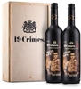 19 Crimes „Red Wine Behind Bars“ - 2 Weine in Holzkiste