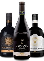 3er Probierpaket Premium Weine aus Apulien