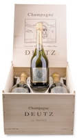 6er Champagne Deutz Brut Classic in Holzkiste