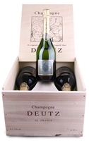 6er Champagne Deutz Brut Classic in Holzkiste