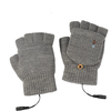 1 Pair USB Electric Heated Gloves Adjustable Temperature Half Finger Warmer Electric Thermal Winter Warm Gloves for Cycl