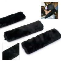 1 Pair Winter Car Seatbelt Shoulder Pad Cover Car Seat Belt Cover Seat Belt Shoulder Pad Protector Adult Kids Plush Fluf