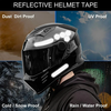 1 Set Reflective Stickers Invisible Helmet Stickers Helmet Reflective Tape Waterproof Suitable For Bicycle Motorcycle He