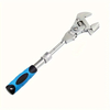 10-Inch 5-in-1 Adjustable Telescopic Ratchet Wrench Multi-Function Tool Retractable Handle 180° Swivel Head Stainless St