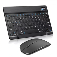 10 inch Mini bluetooth Keyboard and Mouse Set for iPad Xiaomi HuaweiPhone Tablet Slim Wireless Mute Keyboard for Androi