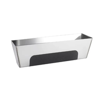 10 Inch Stainless Steel Drywall Taping Mud Pan Non Slip Grip CNC Cut Leakproof Welding Smooth Edges Plastering Tool