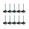 10 Pack T Bolt and Nut Set M8 Woodworking Tool Jigs Screw Slot Fastener and Through Hole Nut Miter Track Bolts Jig W/ Th