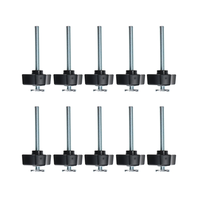 10 Pack T Bolt and Nut Set M8 Woodworking Tool Jigs Screw Slot Fastener and Through Hole Nut Miter Track Bolts Jig W/ Th