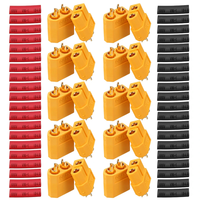 10 Pair URUAV XT60 Male Female Connectors Power Plugs with Heat Shrink Tube for Lipo Battery