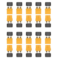 10 Pairs Amass XT60+ Plug Connector With Sheath Housing Male & Female For RC Drone