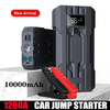 10000mAh Car Jump Starter Power Bank Portable Professional Automotive Battery Charger Starting Smart Clamp with Digital