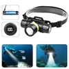 1000LM 50M Professional LED Scuba Diving Headlamp 50M Underwater IPX8 Waterproof Dive Projection 21700 Torch LED Headlig