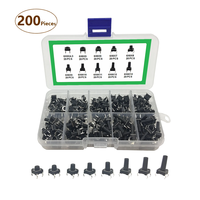 100/200 PCS Tact Switch Kit Package 6x6x4.3 6x6x5 6x6x6 6x6x7 6x6x8 6x6x9 6x6x10 6x6x11 6x6x12 6x6x13 Key Switch Box