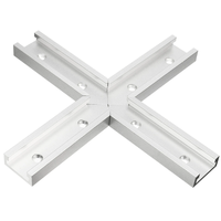 100mm 200mm T-Track Intersection Kit with Predrilled Mounting Holes for Universal T-Track for Woodworking Jigs and Fixtu