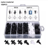 100pcs Auto Fastener Clip Kit Fender Rivet Clips Car Body Push Retainer Pin Rivet Bumper Door Trim Panel Retainer Car Cl