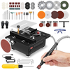 100W Mini Multi-Functional Table Saw Adjustable Speeds Portable Compact Electric Saw for Wood Plastic Acrylic Cutting DI