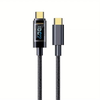 100W Type-C to Type-C LED Display Cable PD SCP FCP Fast Charging Data Transmission Copper Core Line 1.2M/2M Long for iPh