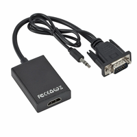 1080P Full HD VGA to HDMI-compatible Converter Adapter Cable with Audio Output VGA HD Adapter for PC Laptop to HDTV Proj