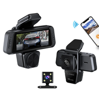 1080P Triple Channel Car DVR WIFI HD 170° Wide Angle Night Vision Dashcam Motion Detection Parking Monitor Reversing Cam