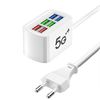 10A 220V 6-Port USB PD Charger Power Strip Fast Charging Desktop Charging Station EU Plug US Plug with 1M Long Cord USB