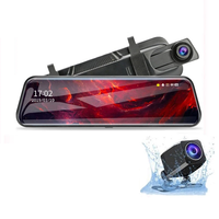 10Inch Touch Screen 1080P HD Front Rear Dual Camera Full-Screen Streaming Car Rearview Mirror Dashcam Dual Channel Recor