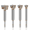 10mm to 50mm Professional Hexagonal Shank Woodworking Hinge Boring Bit Tungsten Carbide Blade Three-Tooth Double Blade D