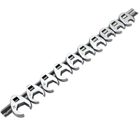 10PCS 3/8Inch Drive Crowfoot Wrench 10 To 22mm Metric SAE Imperial Chrome Plated Foot Open End Spanner