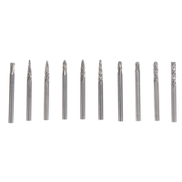10Pcs 3mm Routing Router Drill Bits Set For Dremel Carbide Rotary Burrs Tools Wood Stone Metal Root Carving Milling Cutt