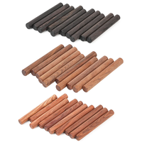 10PCS 8/10/12mm Diameter Round Rod Bar 100mm Long Round Log Tenon Rod Dowel Rosewood Red Sandalwood Woodworking DIY Craf