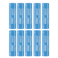10Pcs Astrolux® E1825 18A 2500mAh 3.7V 18650 Li-ion Battery Unprotected High Drain Rechargeable Lithium Power Cell For A