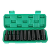 10PCS Carbon Steel 1/2 Inch Electric SleeveTool Adapter Set 8-24mm Polished Finish for Impact Wrenches and Drills High D