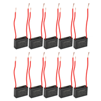 10pcs CBB61 450V 1.2uf Starting Capacitance AC Fan Capacitor CBB Motor Run Capacitor 450V 1.2μF