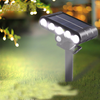 10W LED Solar Landscape Spotlight Outdoor IP55 Waterproof Adjustable 150° Angle 10W LED Auto On/Off Garden Pathway Light