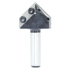 1/2 Inch 1/4 Inch 8mm Shank Dual Blades 90 Degree V-Groove Router Bit Carbide Insert Wood CNC Router Bit for Woodworking