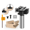 1/2 Inch 8mm 12mm Shank 4 Flutes CNC Spoilboard Surfacing Router Bit Slab Flattening Router Bit with 1-1/2" Cutting Diam