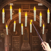 12 Pack Magic Candle Lights Halloween Birthday Party DecorRemote Control Candle Glossy With Magical Wand