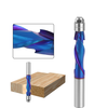 1/2" Shank Woodworking YK20 Carbide CNC Router Bit Blue Coated Compression Flush Trim Mill for Slotting and Trimming