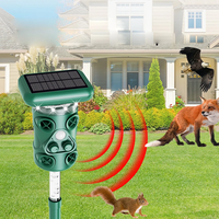 1200mAh Ultrasonic Solar Powered Outdoor Rat Bird Repellent LED Strobe Ultrasonic Outdoor Mouse and Bird Repellent Solar