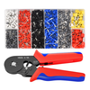 1200PCS Tubular Crimp Terminals Electrical Wire Cable Ferrules Connectors E0508 E7508 E1008 E1508 E2508 E4009 E6012 Ring