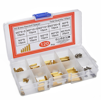 120PCS M2 Brass Standoff Spacer Kit Assorted Sizes with Screws and Nuts Rust Resistant for Electronics DIY Projects Prot
