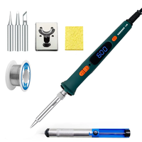 120W Digital Soldering Iron 907 Model Electric Tool Dual Calibration Temperature Range 200-600°C Ceramic Heating Core Qu