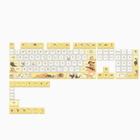 121 Keys Cat And Dog Diary PBT Keycap Set Cherry Profile Sublimation Pet Custom Keycaps for Mechanical Keyboards