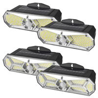 126LED Solar Wall Lamp Body Sensing Function Outdoor Patio Light Waterproof Household Garage Light