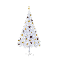1.2m Christmas Tree Artificial Holiday Christmas 230 Branches with 150 Warm LED Lights for Home,  Office,  Party Decoratio