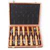 12Pcs Wood Chisel Set Cr-V Steel Blades Solid Wood Handles Sharp Beveled Edges Ideal for Carving Hardwood and Softwood