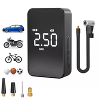 12V 140PSI 6000mAh Wireless Mini Car Tyre Electric Portable Air Pump Digital Tire Inflator Pressure Measurement / Emerge