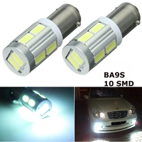 12V 2PCS High Brightness Width Indicator Light Bulb BAX9S H6W 10 SMD White Light LED Car Side Light for BMW 3 Series F30