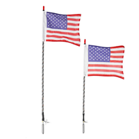 12V 30-45W/35-55W 3FT/4FT 240LED/300LED 5050 RGB bluetooth Flagpole Light APP Control For Jeep UTV ATV Motorcycle