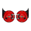 12V Loud Air Horn Waterproof High Low Dual Tone For Motorcycle Car Van Boat Siren Twin Lorry Red Black