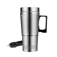 12V/24V Car Electric Heating Mug Water Heater Thermos Stainless Steel Heating Kettle Electric Cup Heating Water Cup Car